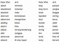 Apa Saja 10 Kata Sifat Dalam Bahasa Inggris Dan Artinya